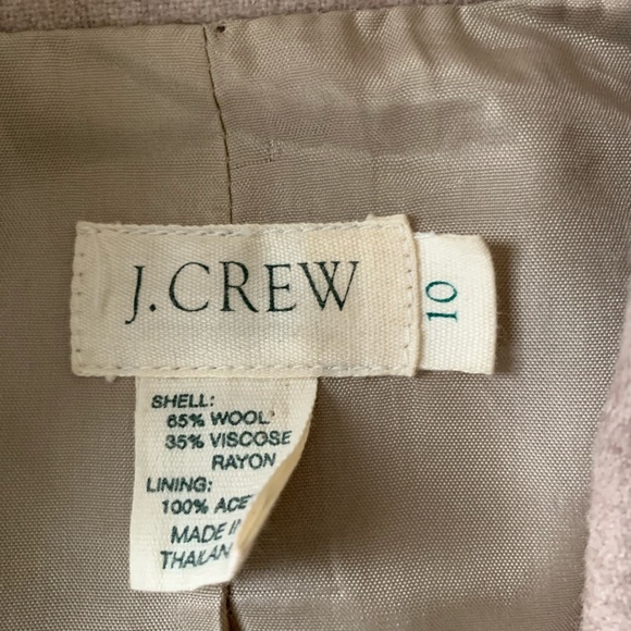 Vintage J.Crew Wool One Button Blazer Oatmeal 10 - Picture 2 of 6